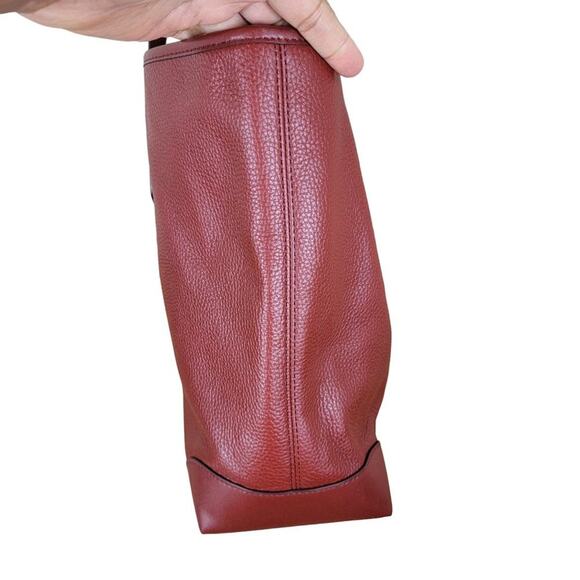 Michael Kors Extra Large Burgundy Leather Saylor Tote Bag - Picture 8 of 11